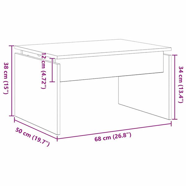 Table Basse Chêne Noir Style Minimaliste Moderne