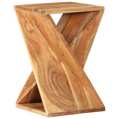 Table d’Appoint Bois d’Acacia Sculptée Style Ethnique Chic