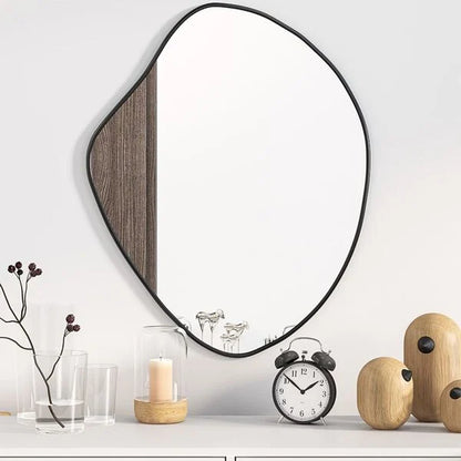 Miroir Mural Noir Cadre Fin Style Atelier Moderne