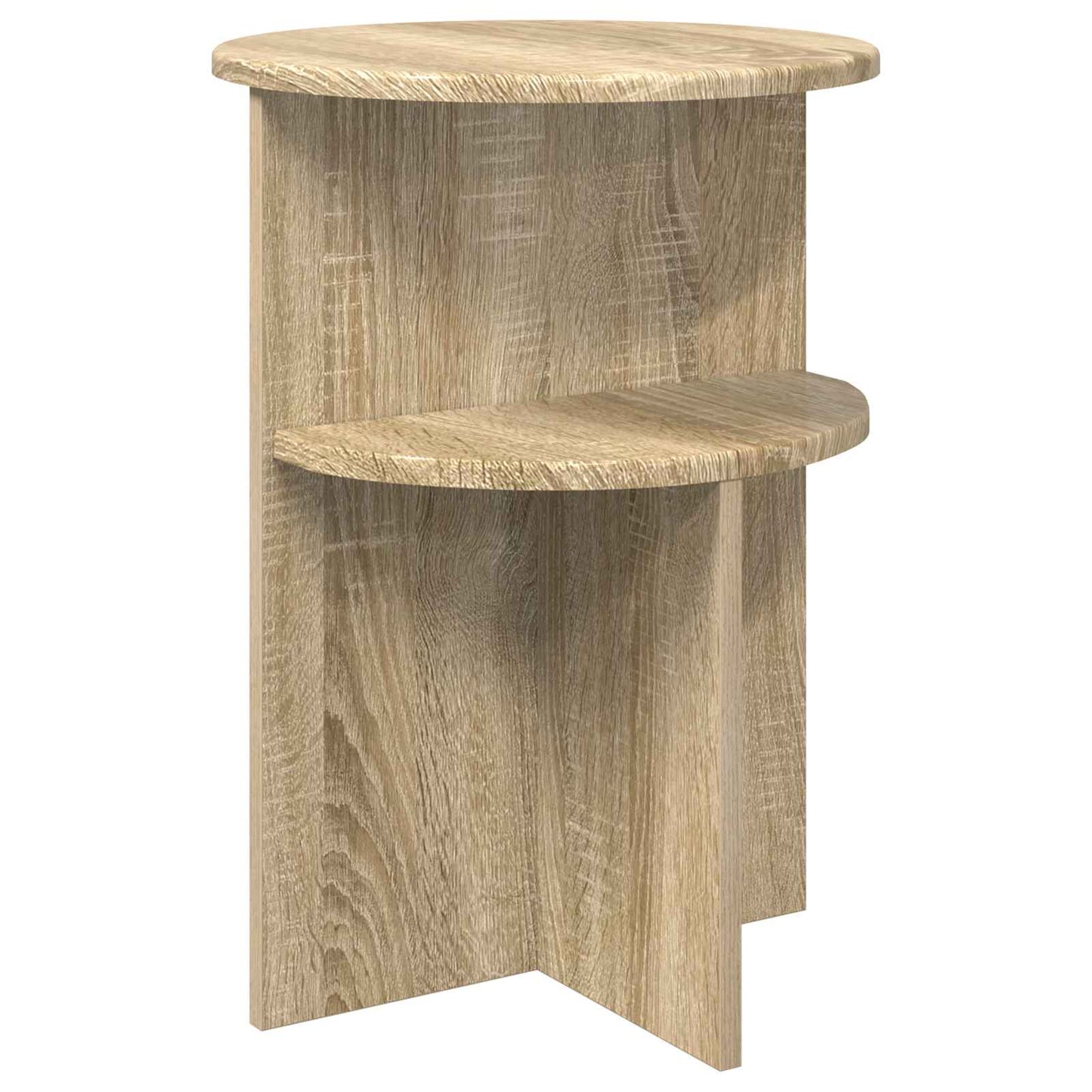 Table d’Appoint Chêne Sonoma Ronde Style Scandinave