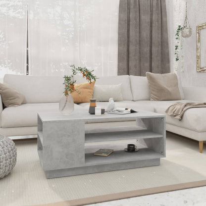 Table Basse Gris Béton Design Moderne avec Rangements