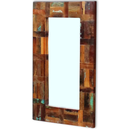 Miroir Bois Recyclé Massif Style Atelier Vintage