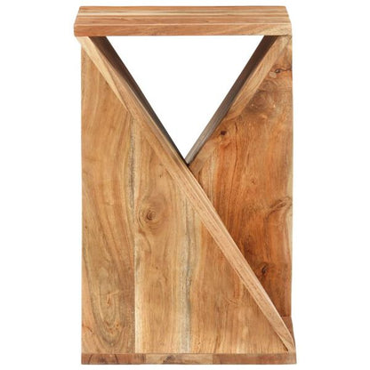 Table d’Appoint Bois d’Acacia Sculptée Style Ethnique Chic