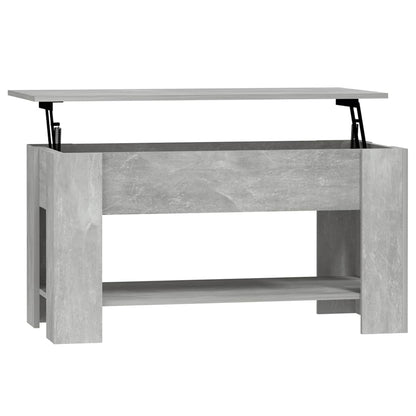 Table Basse Gris Béton Plateau Relevable Design Contemporain
