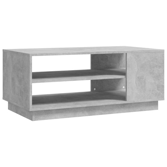 Table Basse Gris Béton Design Moderne avec Rangements