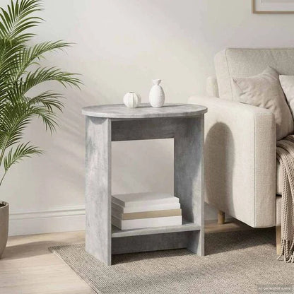 Table d’Appoint Gris Béton Style Industriel Minimaliste