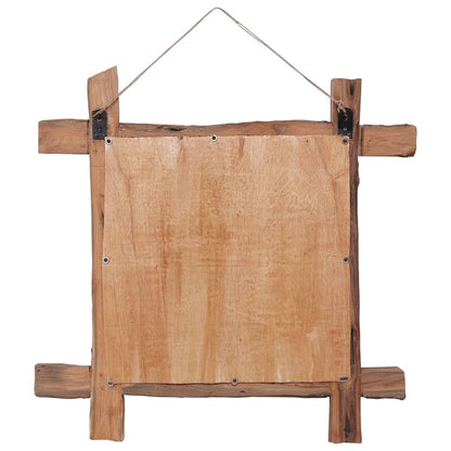 Miroir Bois Recyclé Teck Massif Style Atelier Authentique