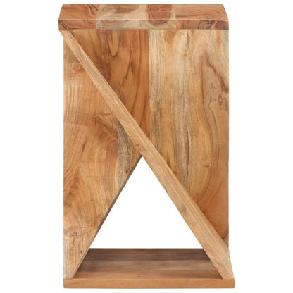 Table d’Appoint Bois d’Acacia Sculptée Style Ethnique Chic