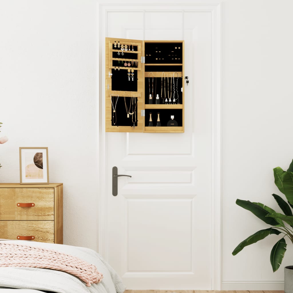 Armoire à Bijoux Murale avec Miroir Style Élégance Moderne