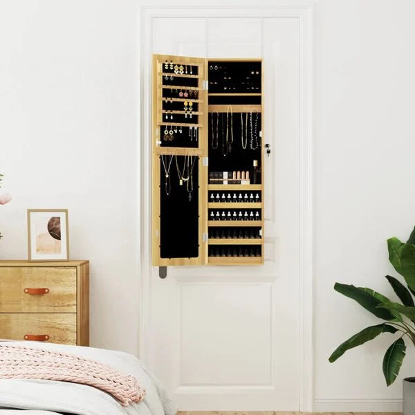 Armoire à Bijoux Murale avec Miroir Grande Hauteur Style Dressing élégant