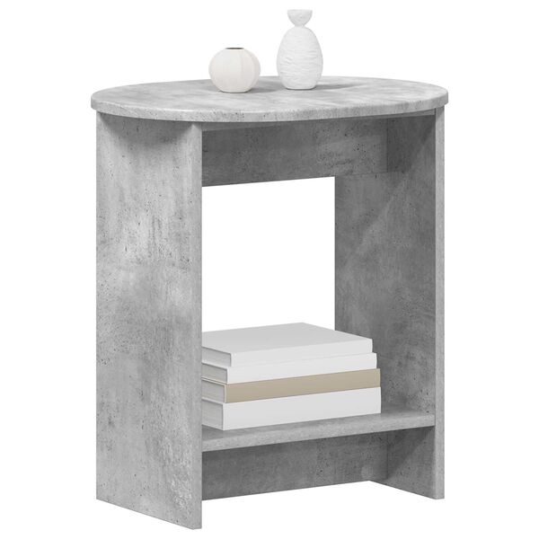 Table d’Appoint Gris Béton Style Industriel Minimaliste