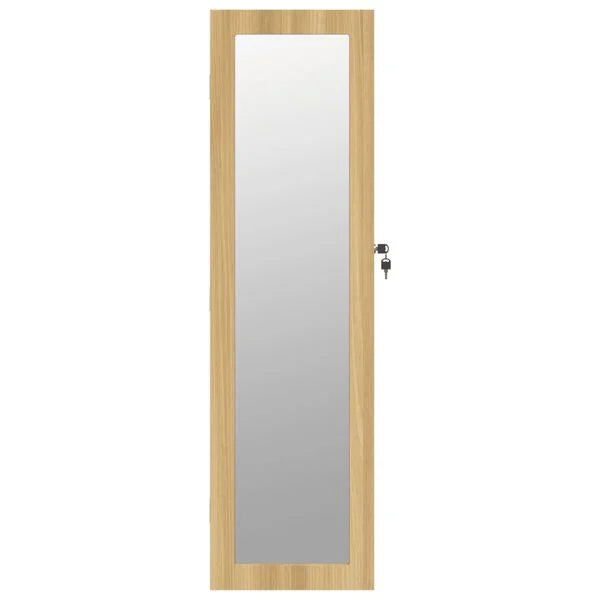 Armoire à Bijoux Murale avec Miroir Grande Hauteur Style Dressing élégant