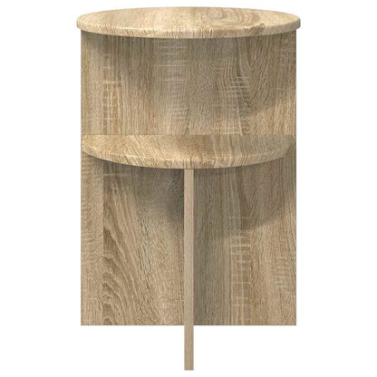 Table d’Appoint Chêne Sonoma Ronde Style Scandinave