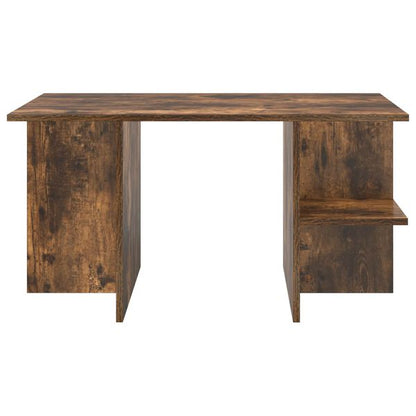 Table Basse Chêne Fumé avec Étagères Design contemporain