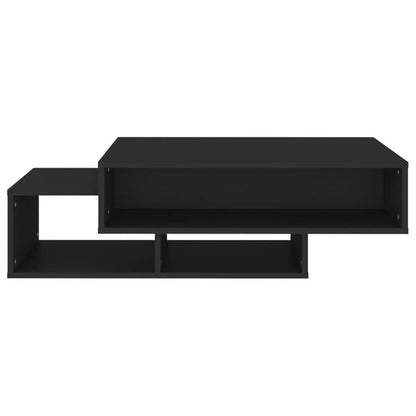 Table Basse Noire Design Moderne avec Rangements