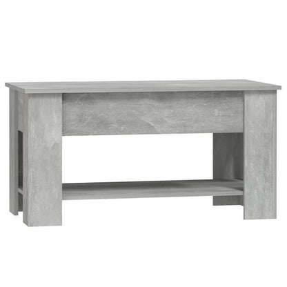 Table Basse Gris Béton Plateau Relevable Design Contemporain