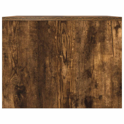 Table Basse Chêne Fumé avec Rangement Design Contemporain