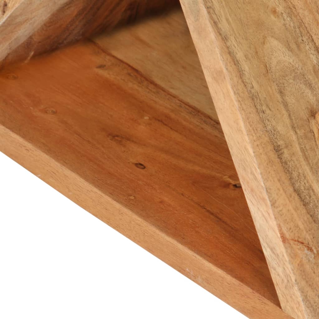 Table d’Appoint Bois d’Acacia Sculptée Style Ethnique Chic
