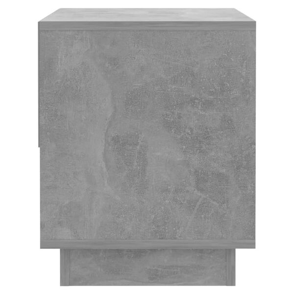 Table de Chevet Gris Béton Style Loft avec Tiroir