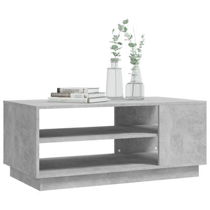 Table Basse Gris Béton Design Moderne avec Rangements