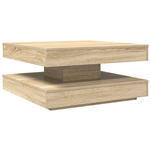 Table Basse Rotative 360° Chêne Sonoma Design Moderne