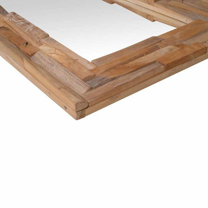 Miroir Carré Teck Massif 60x60 cm Style Naturel Authentique