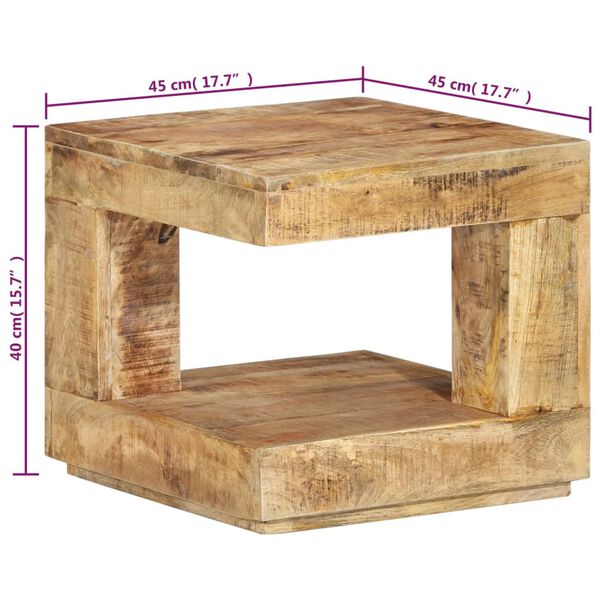Table Basse Bois de Manguier Massif Style Authentique Contemporain