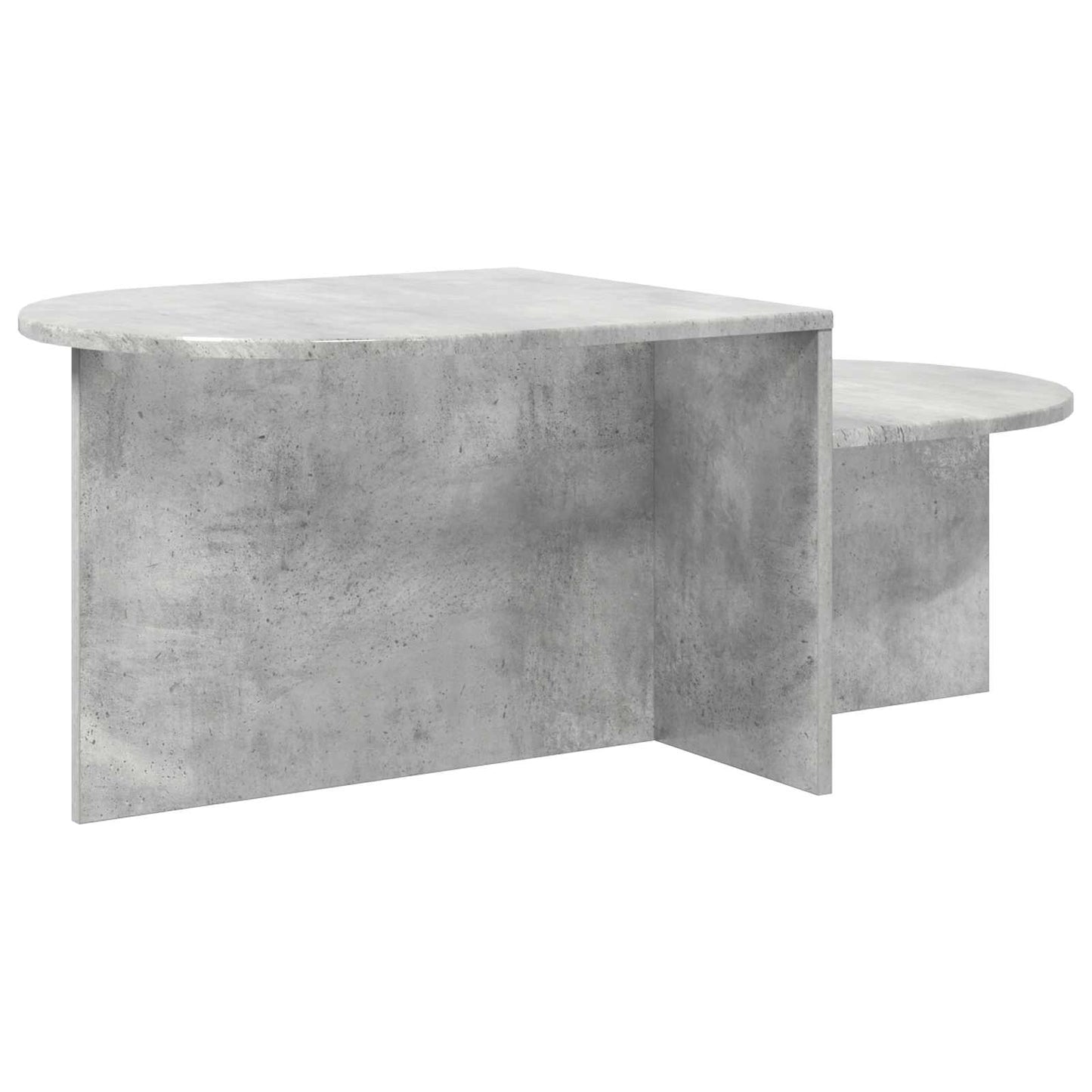 Table Basse Gris Béton Design Moderne avec Rangement
