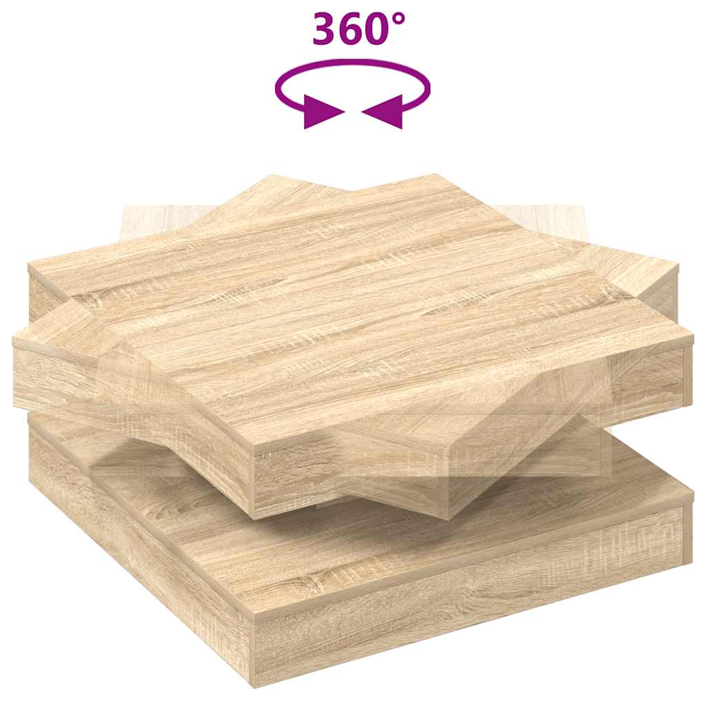 Table Basse Rotative 360° Chêne Sonoma Design Moderne