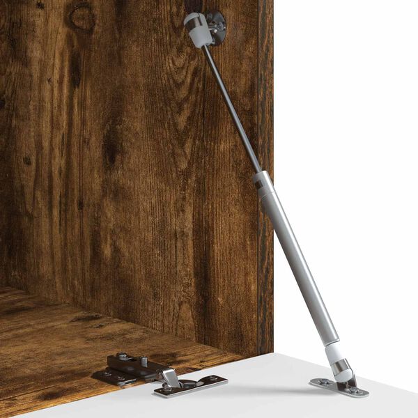 Table Basse Chêne Fumé avec Rangement Design Contemporain