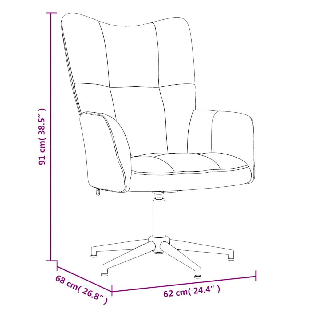Fauteuil de Relaxation Velours Gris Foncé Style Cocooning Moderne