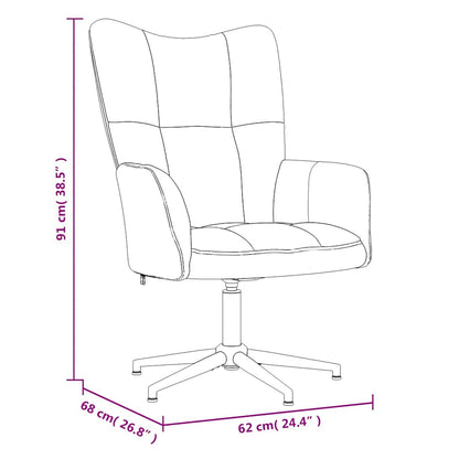 Fauteuil de Relaxation Velours Gris Foncé Style Cocooning Moderne