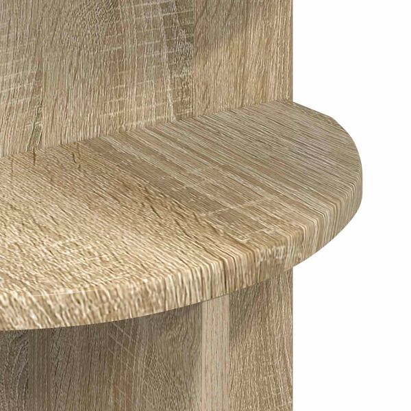 Table d’Appoint Chêne Sonoma Ronde Style Scandinave