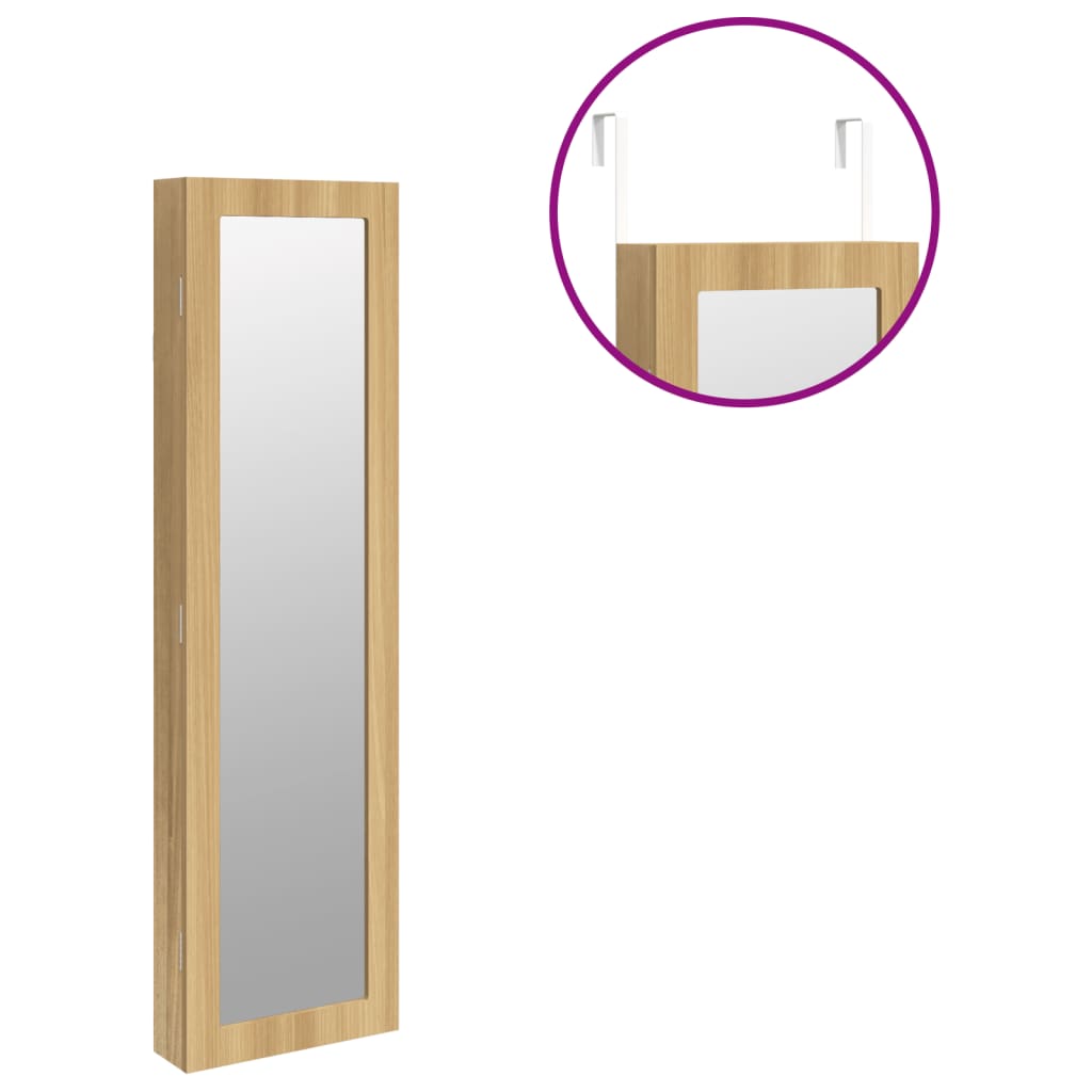 Armoire à Bijoux Murale avec Miroir Grande Hauteur Style Dressing élégant