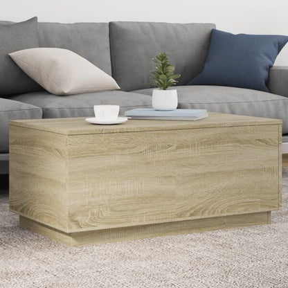 Table basse LED chêne sonoma design contemporain
